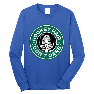 Hockey Hair Dont Care And Teen Hockey Meaningful Gift Long Sleeve Shirt