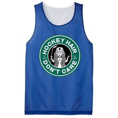 Hockey Hair Dont Care And Teen Hockey Meaningful Gift Mesh Reversible Basketball Jersey Tank