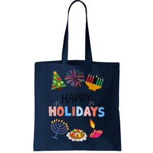 Happy Holidays Diwali Kwanzaa Hanukkah Christmas Tote Bag