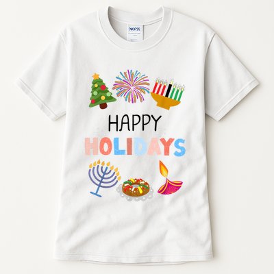 Happy Holidays Diwali Kwanzaa Hanukkah Christmas Tall T-Shirt