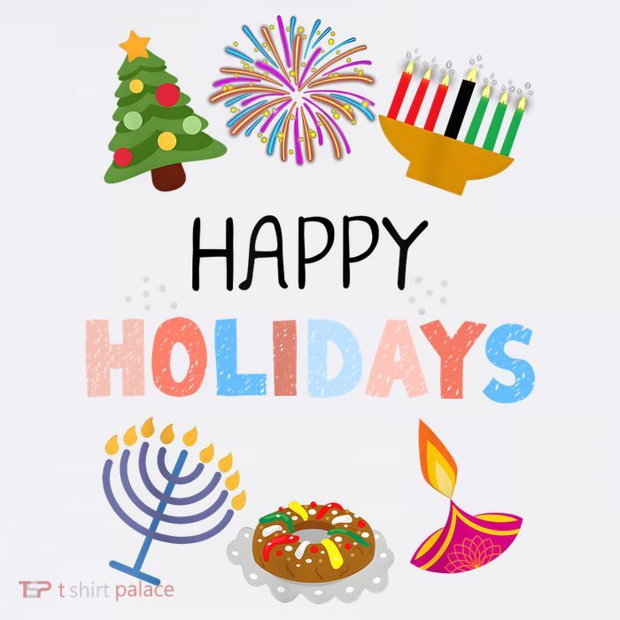 Happy Holidays Diwali Kwanzaa Hanukkah Christmas Tank Top