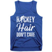 Hockey Hair Dont Care Ice Hockey Player Goalie Hockey Fan Gift Tank Top