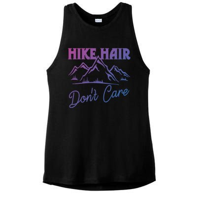 Hike Hair Dont Care Hiker Hiking Camping Nature Lover Gift Ladies PosiCharge Tri-Blend Wicking Tank