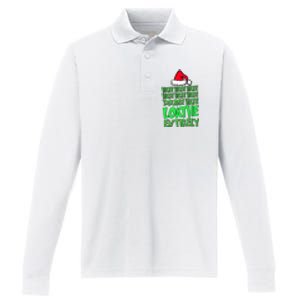 Hate Hate Double Hate Loathe Entirely Funny Christmas Santa Performance Long Sleeve Polo