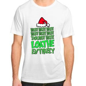 Hate Hate Double Hate Loathe Entirely Funny Christmas Santa Adult ChromaSoft Performance T-Shirt