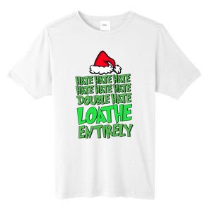 Hate Hate Double Hate Loathe Entirely Funny Christmas Santa Tall Fusion ChromaSoft Performance T-Shirt