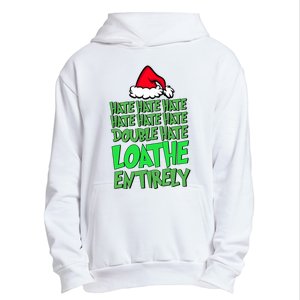 Hate Hate Double Hate Loathe Entirely Funny Christmas Santa Urban Pullover Hoodie