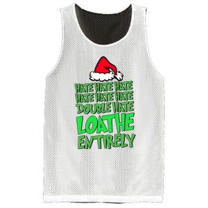 Hate Hate Double Hate Loathe Entirely Funny Christmas Santa Mesh Reversible Basketball Jersey Tank