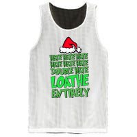 Hate Hate Double Hate Loathe Entirely Funny Christmas Santa Mesh Reversible Basketball Jersey Tank