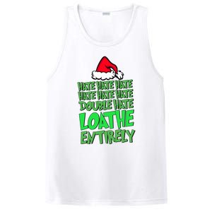 Hate Hate Double Hate Loathe Entirely Funny Christmas Santa PosiCharge Competitor Tank