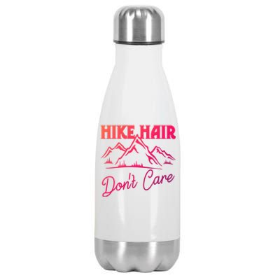 Hike Hair Dont Care Hiker Hiking Camping Nature Lover Gift Stainless Steel Insulated Water Bottle