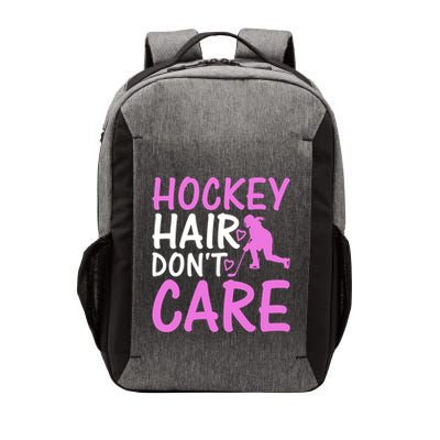 Hockey Hair Don`T Care Ice Hockey Gift Vector Backpack