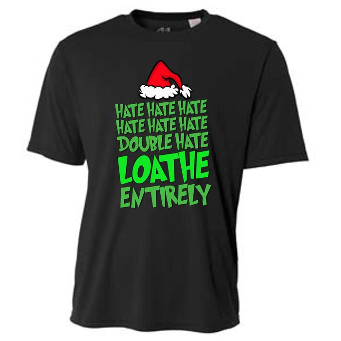 Hate Hate double hate loathe entirely funny Christmas Santa Cooling Performance Crew T-Shirt