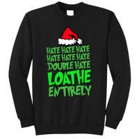 Hate Hate double hate loathe entirely funny Christmas Santa Sweatshirt