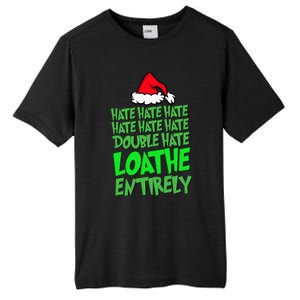 Hate Hate double hate loathe entirely funny Christmas Santa Tall Fusion ChromaSoft Performance T-Shirt