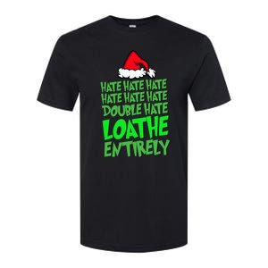 Hate Hate double hate loathe entirely funny Christmas Santa Softstyle CVC T-Shirt