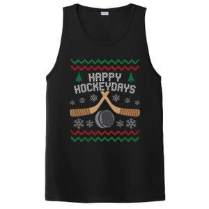 Happy Hockey Days Ugly Christmas Sweater Gift Gift PosiCharge Competitor Tank