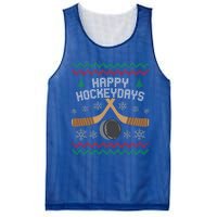 Happy Hockey Days Ugly Christmas Sweater Gift Gift Mesh Reversible Basketball Jersey Tank