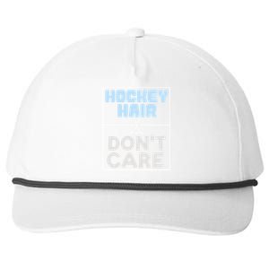 Hockey Hair Dont Care Ice Skating Puck Gift Snapback Five-Panel Rope Hat