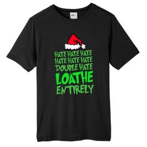 Hate Hate Double Hate Loathe Entirely Funny Christmas Santa Tall Fusion ChromaSoft Performance T-Shirt