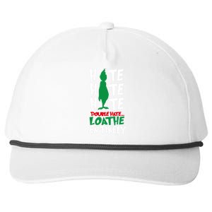 Hate Hate Double Hate Loathe Entirely Funny Christmas Snapback Five-Panel Rope Hat