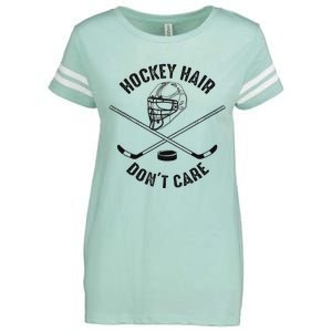 Hockey Hair DonT Care Cute Messy Hair Player Enza Ladies Jersey Football T-Shirt