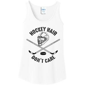 Hockey Hair DonT Care Cute Messy Hair Player Ladies Essential Tank