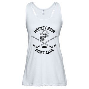 Hockey Hair DonT Care Cute Messy Hair Player Ladies Essential Flowy Tank