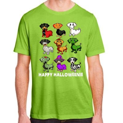 Happy Halloweenie Dachshund Halloween Dog Lover Funny Costume Adult ChromaSoft Performance T-Shirt