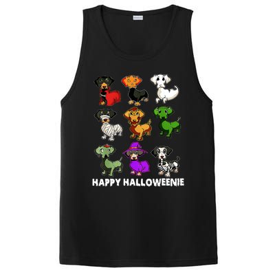 Happy Halloweenie Dachshund Halloween Dog Lover Funny Costume PosiCharge Competitor Tank