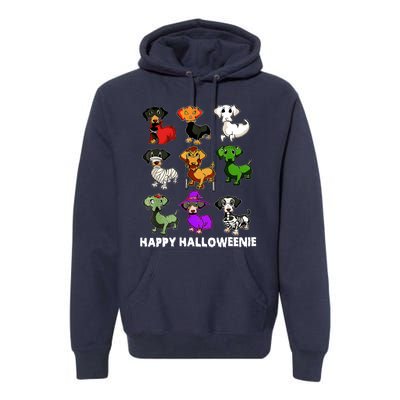 Happy Halloweenie Dachshund Halloween Dog Lover Funny Costume Premium Hoodie