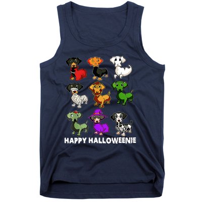 Happy Halloweenie Dachshund Halloween Dog Lover Funny Costume Tank Top