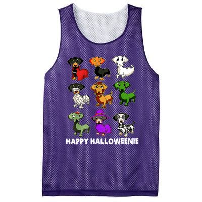 Happy Halloweenie Dachshund Halloween Dog Lover Funny Costume Mesh Reversible Basketball Jersey Tank