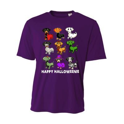 Happy Halloweenie Dachshund Halloween Dog Lover Funny Costume Performance Sprint T-Shirt