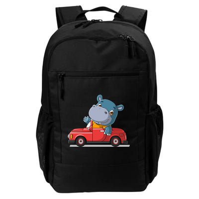 Happy Hippo Drive A Car Backpack