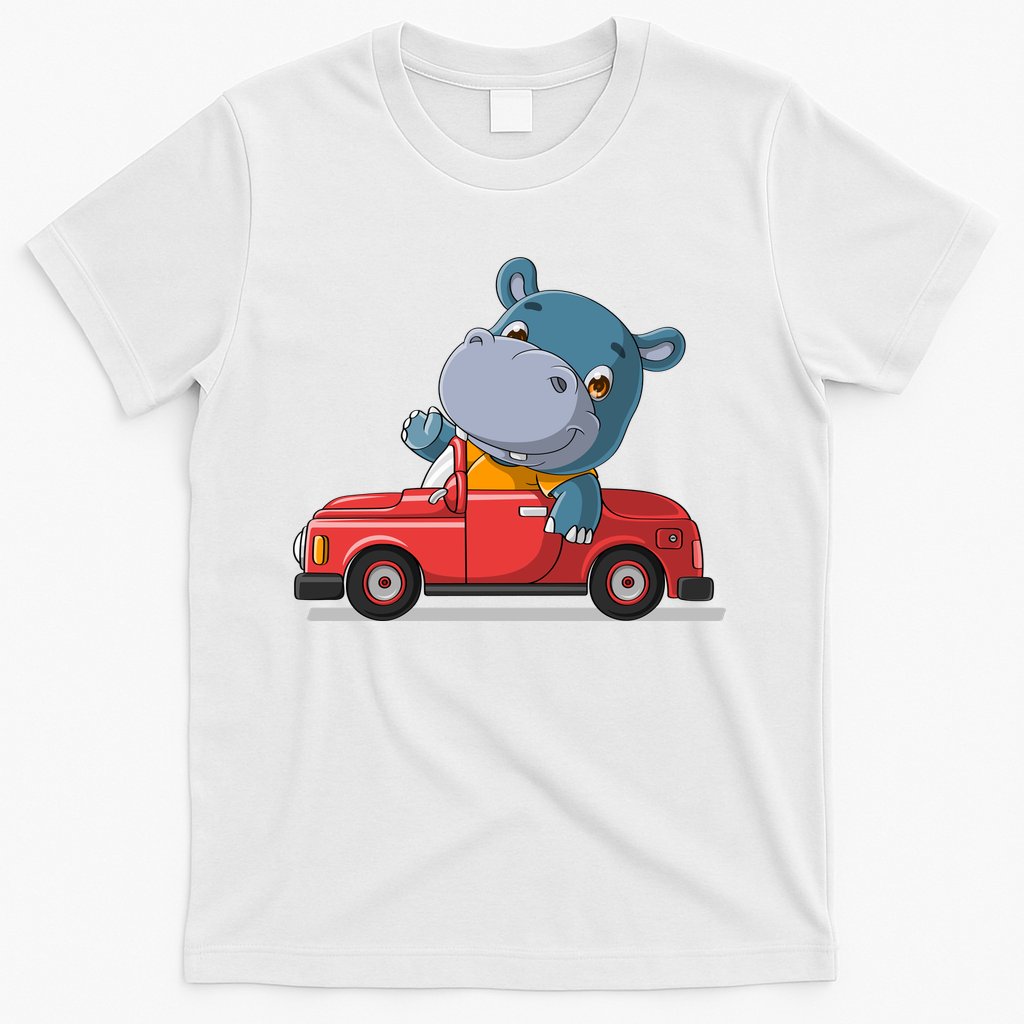 Happy Hippo Drive A Car T-Shirt