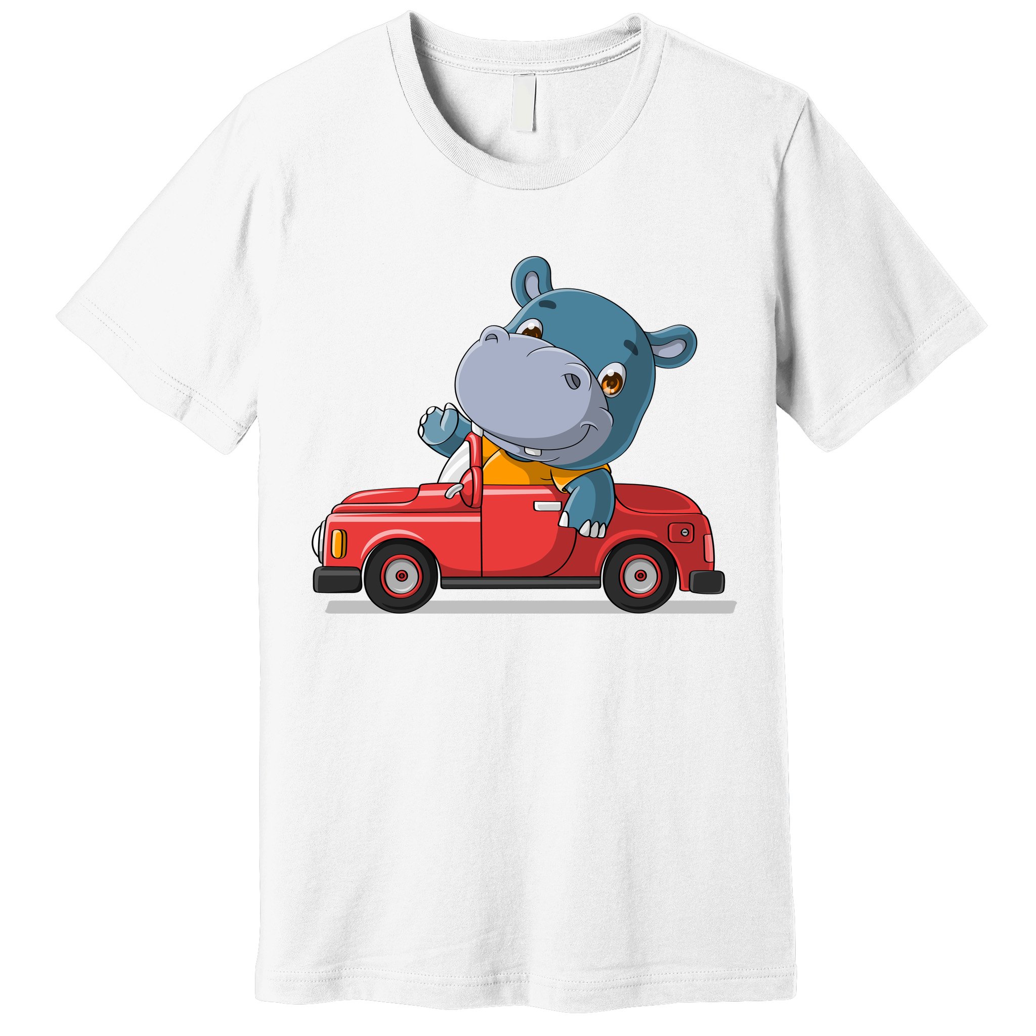 Happy Hippo Drive A Car Premium T-Shirt