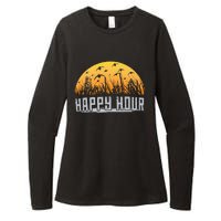 Happy Hour Duck Hunting Hunter Womens CVC Long Sleeve Shirt