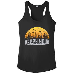 Happy Hour Duck Hunting Hunter Ladies PosiCharge Competitor Racerback Tank