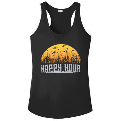 Happy Hour Duck Hunting Hunter Ladies PosiCharge Competitor Racerback Tank