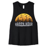 Happy Hour Duck Hunting Hunter Women's Racerback Cropped Tank