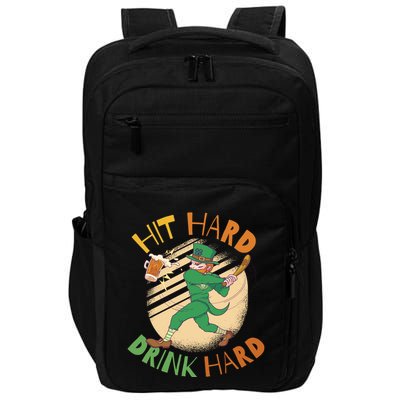 Hit Hard Drink Hard St Patrick's Day Impact Tech Backpack