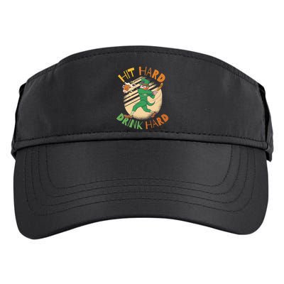 Hit Hard Drink Hard St Patrick's Day Adult Drive Performance Visor