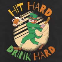 Hit Hard Drink Hard St Patrick's Day Adult Drive Performance Visor
