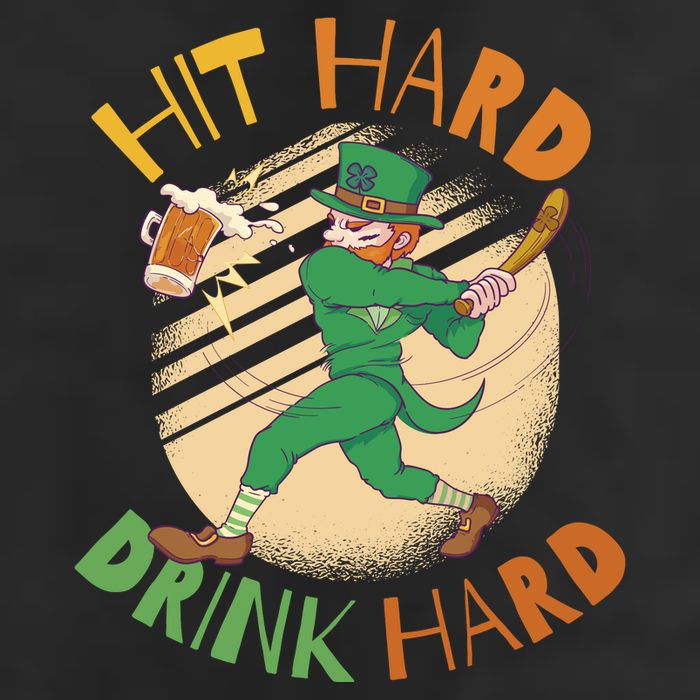 Hit Hard Drink Hard St Patrick's Day Adult Drive Performance Visor