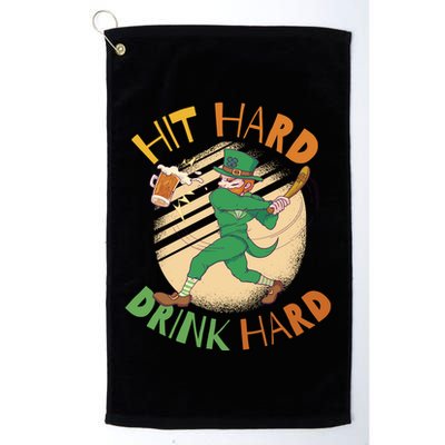 Hit Hard Drink Hard St Patrick's Day Golf Towel