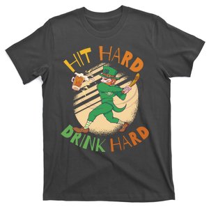 Hit Hard Drink Hard St Patrick's Day T-Shirt