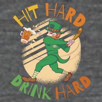 Hit Hard Drink Hard St Patrick's Day Button