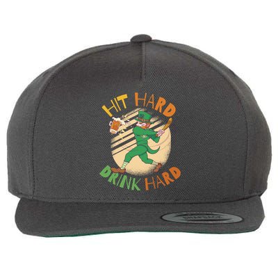 Hit Hard Drink Hard St Patrick's Day Wool Snapback Cap