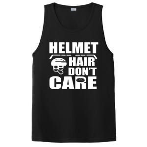 Helmet Hair Dont Care Funny Hockey Player Cute Gift PosiCharge Competitor Tank